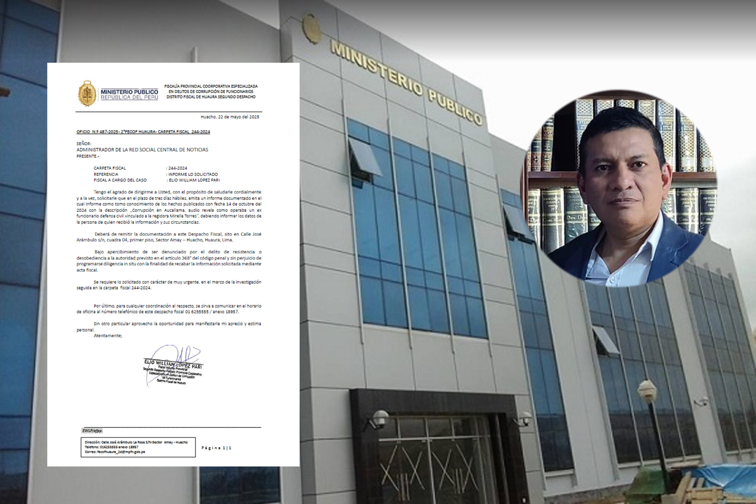 Huaral: Fiscalía solicita a medio digital revelar fuente reservada tras difusión de audio