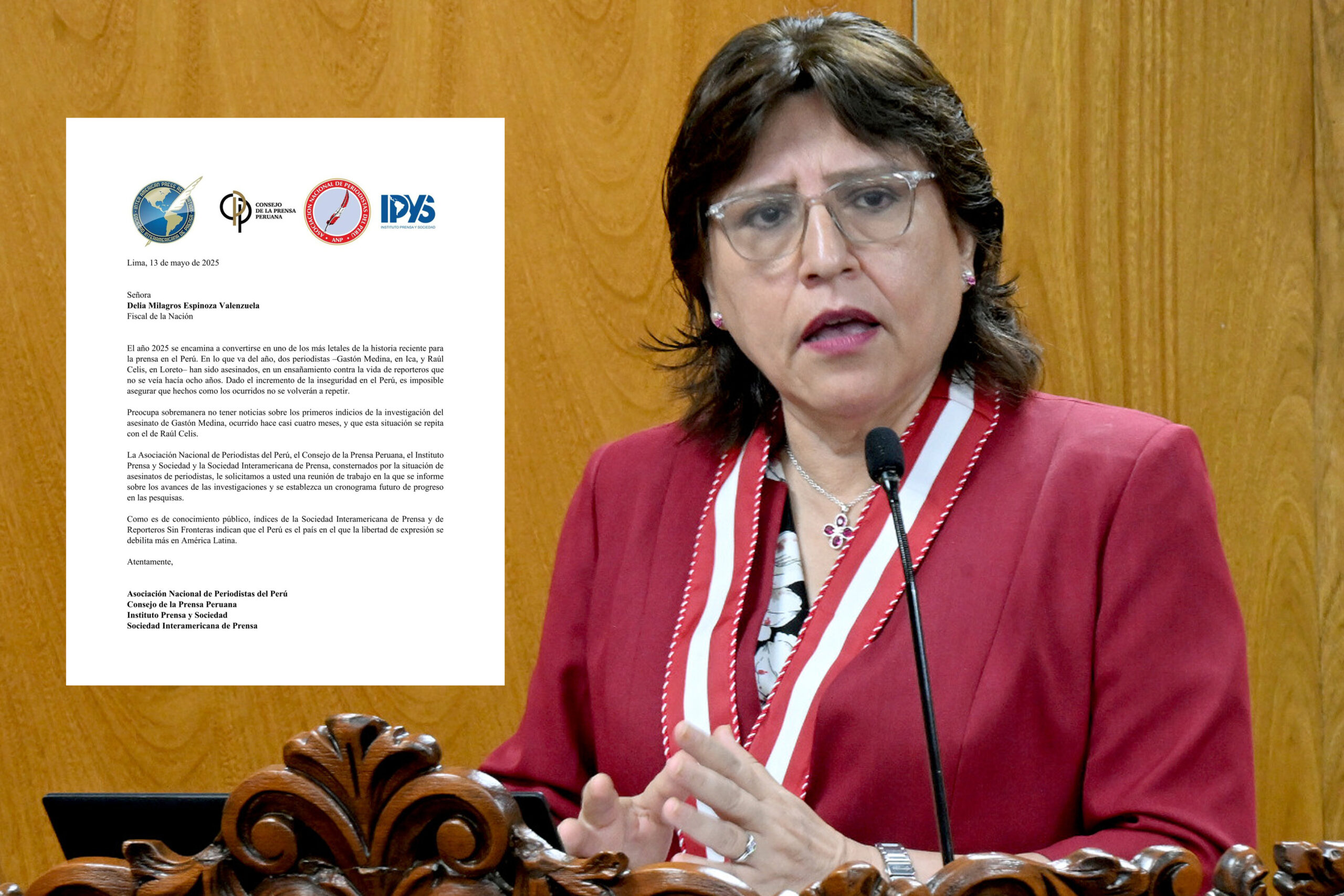 ANP, IPYS, CPP y SIP solicitan reunión a Fiscal de la Nación por asesinatos a periodistas