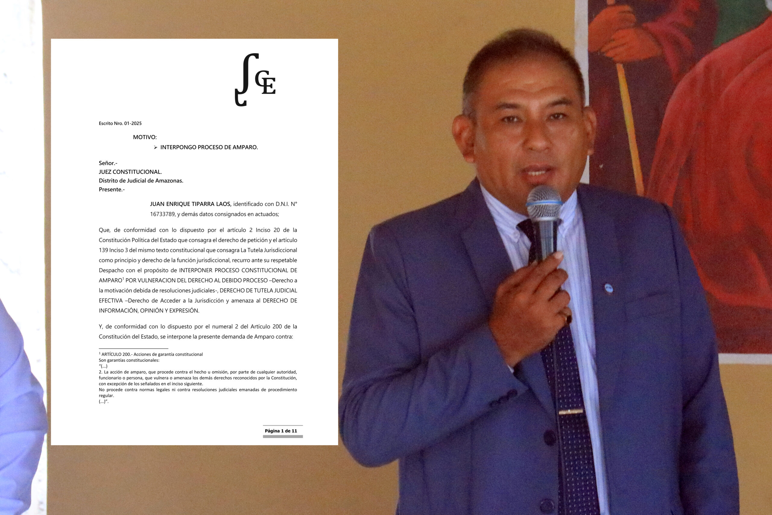 ANP respalda acción de amparo de Juan Tiparra en salvaguarda de libertades informativas