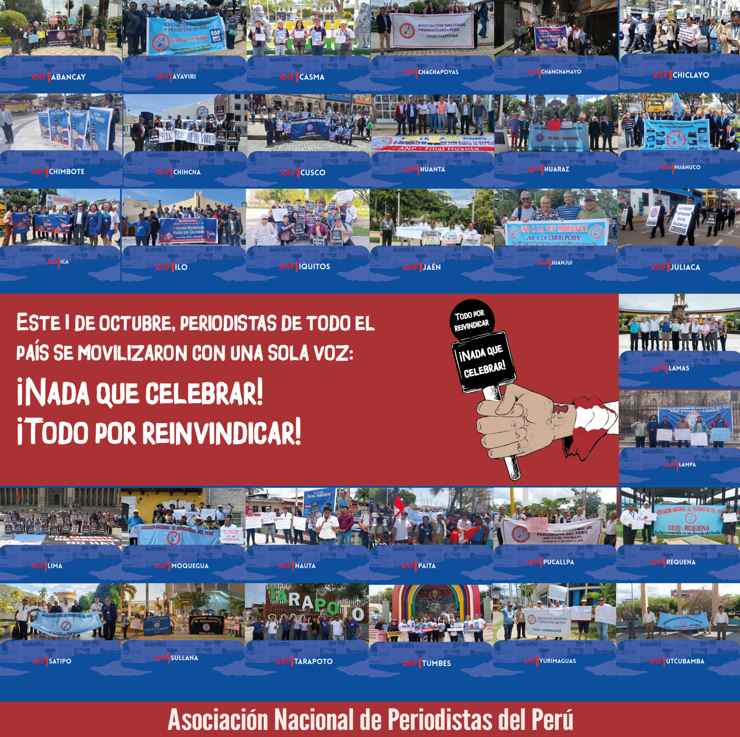 ¡ANP, fuerza gremial a nivel nacional! Plantones expresaron sentir de periodistas
