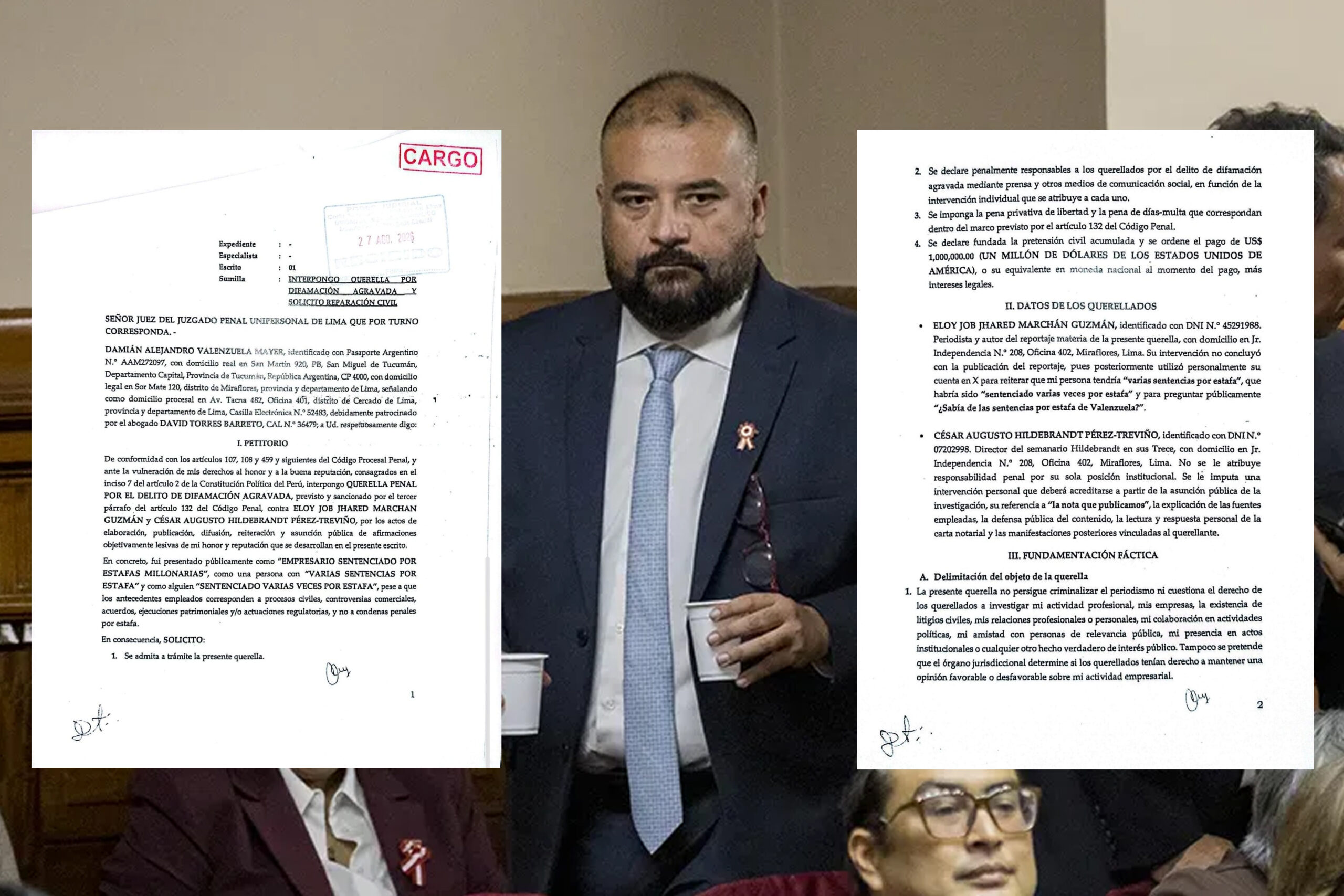 Empresario argentino querella a semanario de Hildebrandt y exige un millón de usd de reparación